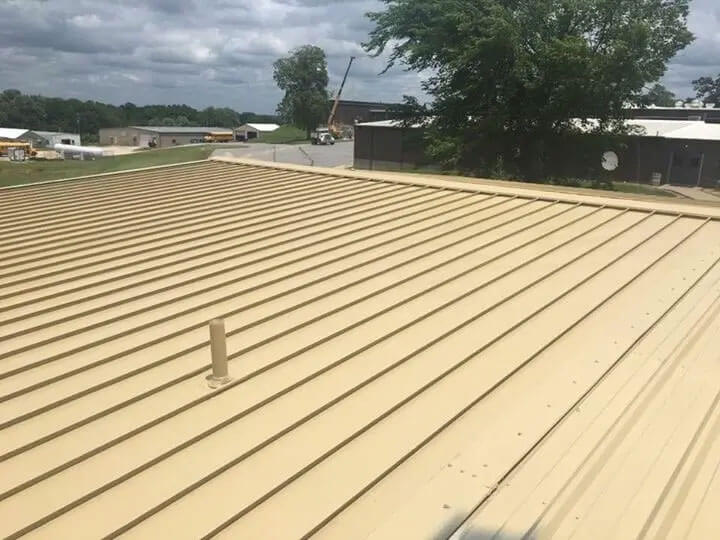 Commercial flat roof restoration with polyurea coating — project 10