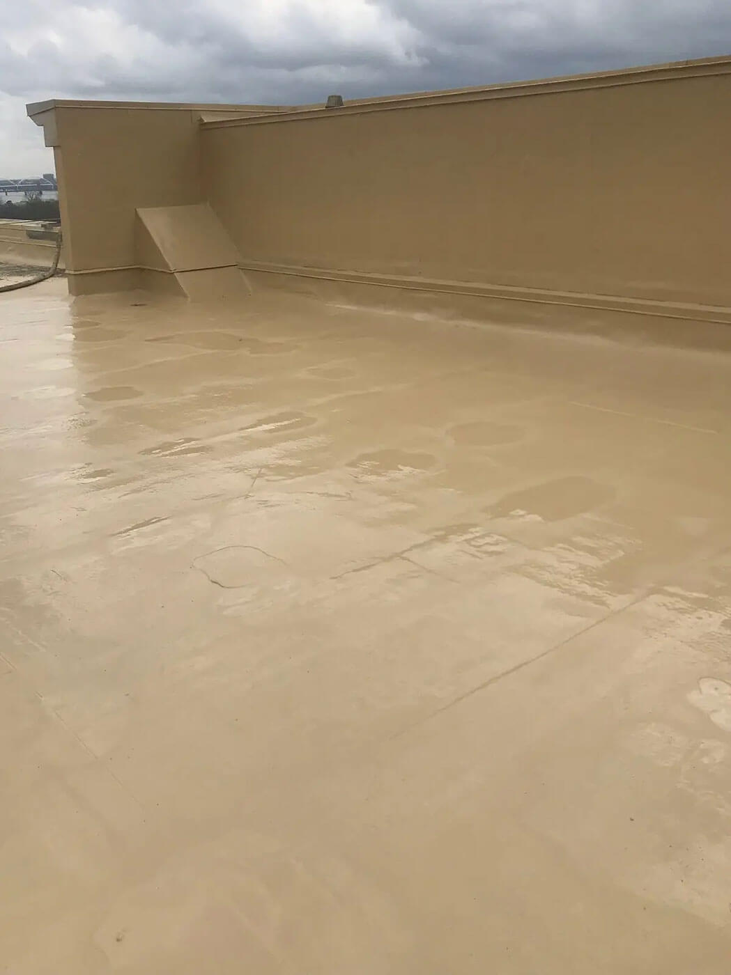 Commercial flat roof restoration with polyurea coating — project 4
