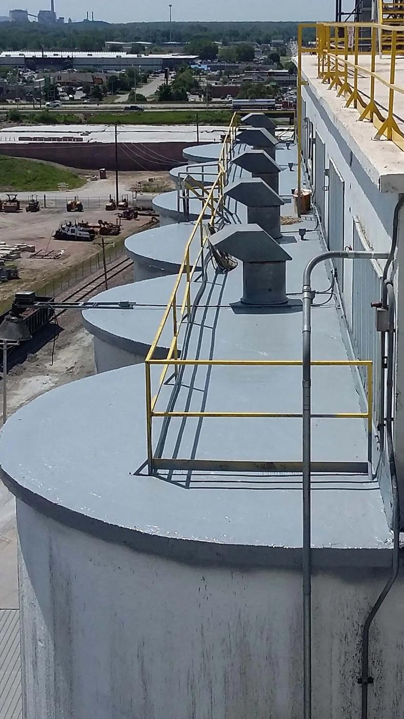 Seamless polyurea coating on a grain silo rehabilitation project — project 3