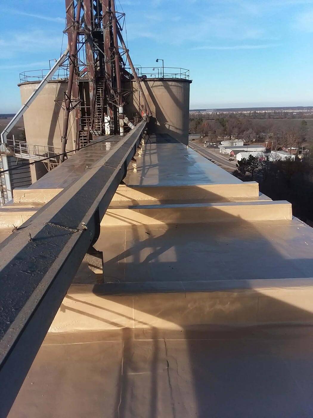 Seamless polyurea coating on a grain silo rehabilitation project — project 5